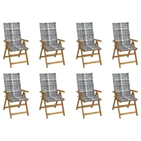 Sillas de jardín plegables y cojines 8 uds madera maciza acacia by , Garden chairs - Ref: Foro24-3075068, Price: 638,83 €, Di...
