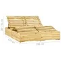 Tumbona doble y cojines madera pino impregnada rojo tinto by , Loungers - Ref: Foro24-3065993, Price: 273,16 €, Discount: %