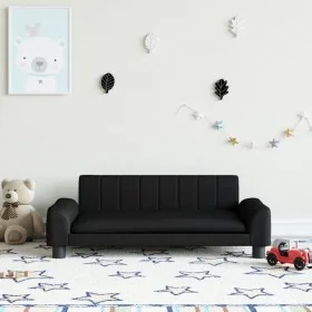 Sofá para niños de cuero sintético negro 90x53x30 cm de , Mobiliario para bebés y niños pequeños - Ref: Foro24-3196263, Preci...