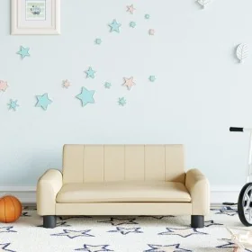 Sofá para niños de tela crema 70x45x30 cm von , Baby- und Kleinkindmöbel - Ref: Foro24-3196268, Preis: 76,53 €, Rabatt: %