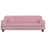 Sofá para niños de terciopelo rosa 90x53x30 cm de , Mobiliario para bebés y niños pequeños - Ref: Foro24-3196282, Precio: 90,...