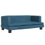 Sofá para niños de terciopelo azul 80x45x30 cm de , Mobiliario para bebés y niños pequeños - Ref: Foro24-3196305, Precio: 67,...