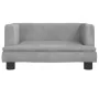 Sofá para niños de terciopelo gris claro 60x40x30 cm de , Mobiliario para bebés y niños pequeños - Ref: Foro24-3196318, Preci...
