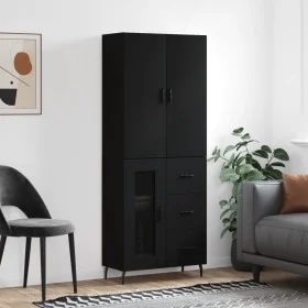 Aparador alto madera contrachapada negro 69,5x34x180 cm von , Sideboards - Ref: Foro24-3195972, Preis: 172,05 €, Rabatt: %