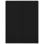 Aparador alto madera contrachapada negro 69,5x34x180 cm by , Sideboards - Ref: Foro24-3195972, Price: 172,05 €, Discount: %