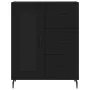 Aparador alto madera contrachapada negro 69,5x34x180 cm by , Sideboards - Ref: Foro24-3195972, Price: 172,05 €, Discount: %