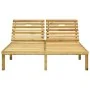 Tumbona doble y cojines beige madera pino impregnada by , Loungers - Ref: Foro24-3065882, Price: 216,18 €, Discount: %