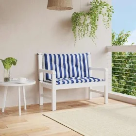 Cojines banco jardín 2 uds tela a rayas azul blanco 100x50x7 cm de , Cojines para sillas y sofás - Ref: Foro24-361671, Precio...