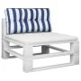 Cojín para palés tela a rayas azul y blanco 80x40x12 cm de , Cojines para sillas y sofás - Ref: Foro24-360616, Precio: 22,31 ...