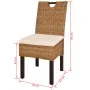 Sillas de comedor 2 unidades ratán kubu madera de mango de , Sillas de comedor - Ref: Foro24-243639, Precio: 211,25 €, Descue...