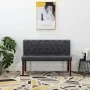 Banco de piel de ante artificial gris 120 cm de , Bancos para recibidores y almacenamiento - Ref: Foro24-288574, Precio: 218,...