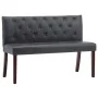 Banco de piel de ante artificial gris 120 cm de , Bancos para recibidores y almacenamiento - Ref: Foro24-288574, Precio: 218,...