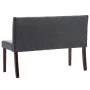 Banco de piel de ante artificial gris 120 cm de , Bancos para recibidores y almacenamiento - Ref: Foro24-288574, Precio: 218,...