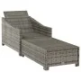 Tumbona de jardín con cojín de ratán sintético gris oscuro by , Loungers - Ref: Foro24-317180, Price: 203,87 €, Discount: %
