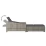 Tumbona de jardín con cojín de ratán sintético gris oscuro by , Loungers - Ref: Foro24-317180, Price: 203,87 €, Discount: %