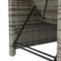 Tumbona de jardín con cojín de ratán sintético gris oscuro by , Loungers - Ref: Foro24-317180, Price: 203,87 €, Discount: %