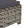Tumbona de jardín con cojín de ratán sintético gris oscuro by , Loungers - Ref: Foro24-317180, Price: 203,87 €, Discount: %