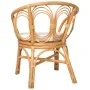 Silla de comedor con cojín ratán natural y lino marrón claro de , Sillas de comedor - Ref: Foro24-325477, Precio: 206,21 €, D...