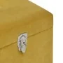 Banco con compartimento de terciopelo amarillo mostaza 80 cm by , Benches for halls and storage - Ref: Foro24-329930, Price: ...