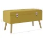 Banco con compartimento de terciopelo amarillo mostaza 80 cm by , Benches for halls and storage - Ref: Foro24-329930, Price: ...