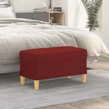 Banco de tela rojo vino tinto 70x35x41 cm de , Bancos - Ref: Foro24-349373, Precio: 51,33 €, Descuento: %