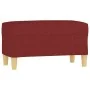 Banco de tela rojo vino tinto 70x35x41 cm de , Bancos - Ref: Foro24-349373, Precio: 51,33 €, Descuento: %