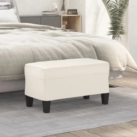 Banco de cuero sintético color crema 70x35x41 cm de , Bancos - Ref: Foro24-349440, Precio: 44,39 €, Descuento: %