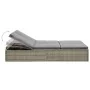 Tumbona convertible con cojín de ratán sintético gris de , Camas para exteriores - Ref: Foro24-46244, Precio: 328,82 €, Descu...