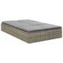 Tumbona convertible con cojín de ratán sintético gris de , Camas para exteriores - Ref: Foro24-46244, Precio: 328,82 €, Descu...