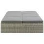 Tumbona convertible con cojín de ratán sintético gris de , Camas para exteriores - Ref: Foro24-46244, Precio: 328,82 €, Descu...