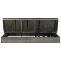 Tumbona convertible con cojín de ratán sintético gris de , Camas para exteriores - Ref: Foro24-46244, Precio: 328,82 €, Descu...