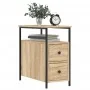 Mesita de noche madera de ingeniería roble Sonoma 30x60x60 cm by , Nightstands - Ref: Foro24-826065, Price: 74,89 €, Discount: %