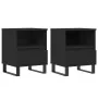 Mesitas de noche 2 uds madera de ingeniería negro 40x35x50 cm de , Mesitas de noche - Ref: Foro24-830639, Precio: 86,29 €, De...