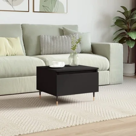 Mesa de centro madera de ingeniería negro 50x46x35 cm by , Coffee table - Ref: Foro24-830846, Price: 43,69 €, Discount: %
