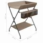 Mesa cambiadora hierro gris taupe de , Cambiadores para bebés - Ref: Foro24-10267, Precio: 93,39 €, Descuento: %