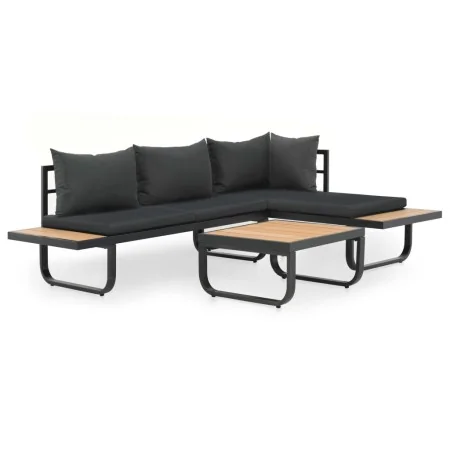 Juego de sofás de esquina 2 piezas con cojines aluminio WPC by , Outdoor sofas - Ref: Foro24-44704, Price: 461,11 €, Discount: %