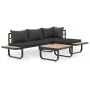 Juego de sofás de esquina 2 piezas con cojines aluminio WPC by , Outdoor sofas - Ref: Foro24-44704, Price: 461,11 €, Discount: %