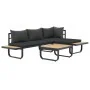 Juego de sofás de esquina 2 piezas con cojines aluminio WPC by , Outdoor sofas - Ref: Foro24-44704, Price: 461,11 €, Discount: %