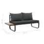 Juego de sofás de esquina 2 piezas con cojines aluminio WPC by , Outdoor sofas - Ref: Foro24-44704, Price: 461,11 €, Discount: %