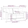 Sofá de 2 plazas con cojines cuero sintético color crema 140 cm by , Sofas - Ref: Foro24-3200867, Price: 250,40 €, Discount: %