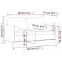 Sofá de 2 plazas con cojines terciopelo negro 140 cm von , Sofas - Ref: Foro24-3200886, Preis: 207,94 €, Rabatt: %