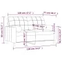 Sofá de 2 plazas con cojines tela gris oscuro 120 cm by , Sofas - Ref: Foro24-3200775, Price: 244,98 €, Discount: %