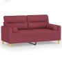 Sofá de 2 plazas con cojines tela rojo tinto 140 cm de , Sofás - Ref: Foro24-3200827, Precio: 220,79 €, Descuento: %