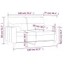 Sofá de 2 plazas con cojines tela rojo tinto 140 cm de , Sofás - Ref: Foro24-3200827, Precio: 220,79 €, Descuento: %
