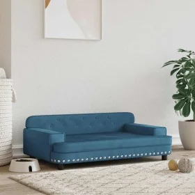 Cama para perros de terciopelo azul 90x53x30 cm de , Camas para perros - Ref: Foro24-171868, Precio: 93,58 €, Descuento: %