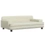Cama para perros de cuero sintético crema 90x53x30 cm de , Camas para perros - Ref: Foro24-171877, Precio: 92,86 €, Descuento: %
