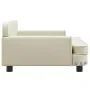 Cama para perros de cuero sintético crema 90x53x30 cm de , Camas para perros - Ref: Foro24-171877, Precio: 92,86 €, Descuento: %