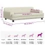 Cama para perros de cuero sintético crema 90x53x30 cm de , Camas para perros - Ref: Foro24-171877, Precio: 92,86 €, Descuento: %