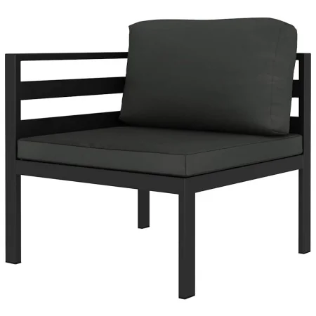 Sofá modular de esquina 1 ud con cojines aluminio antracita de , Sofás modulares de exterior - Ref: Foro24-49239, Precio: 271...