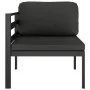 Sofá modular de esquina 1 ud con cojines aluminio antracita de , Sofás modulares de exterior - Ref: Foro24-49239, Precio: 271...